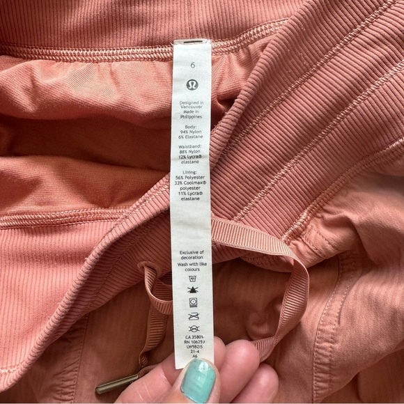 Lululemon Studio Pant Tapered Leg Jogger Peach Light Pink Size 6 - Picture 7 of 7